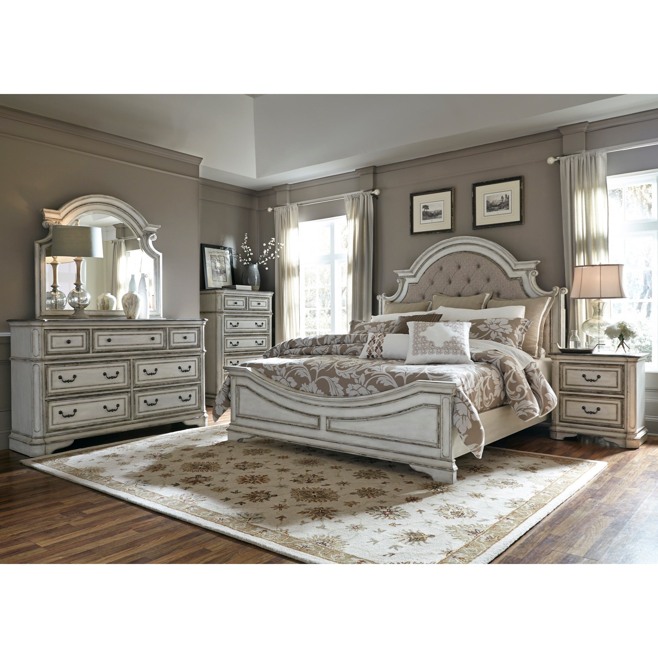 Liberty Furniture Magnolia Manor 244BRKUB King Upholstered Bed